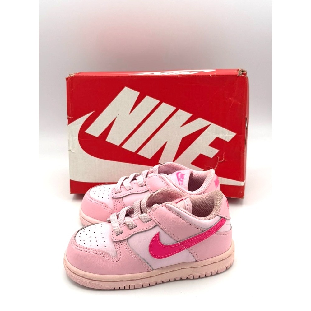 Nike Dunk Low TD Triple Pink Toddler Girls Size 7C DH9761-600 w/ Box